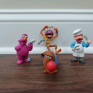 Lot of 4 Sesame Street Muppets Telly Snuffy Swedish Chef Animal Figures